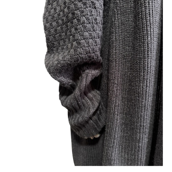 STYLE & CO gray oversized cardigan dolman shawl collar long knit duster size XL - Picture 5 of 12